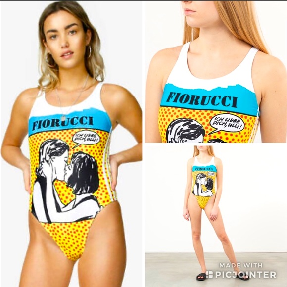 Adidas Fiorucci Pop Art Graphic Body Suit Swim